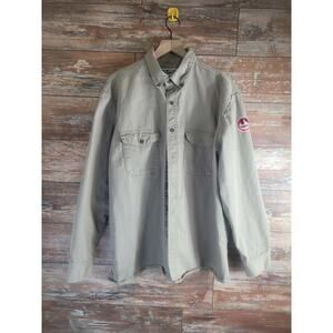 Walls Flame Resistant Work Long Sleeve Shirt Tan Size X-Large Regular